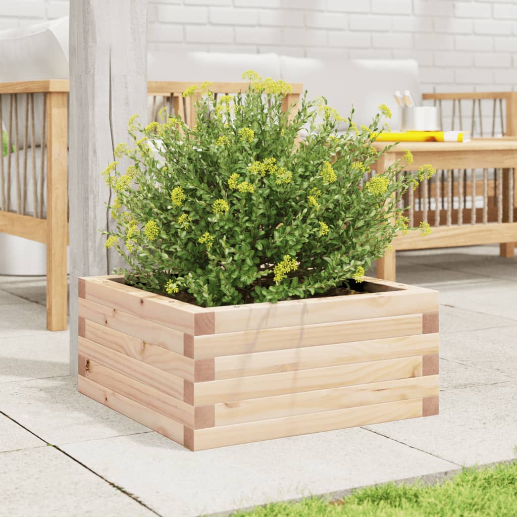 Vidaxl plantenbak 50x50x23 cm massief groenhout