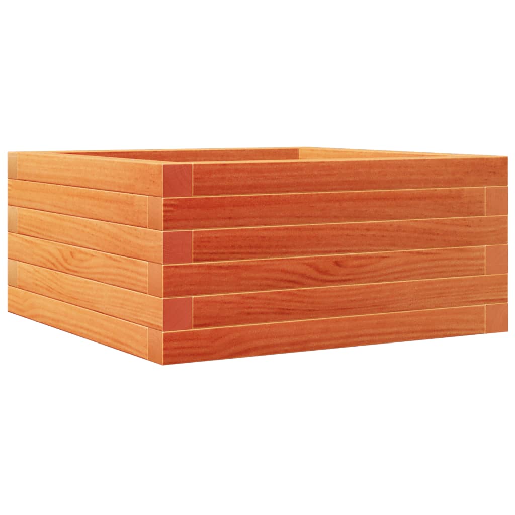 VidaXL Plantenbak 50x50x23 cm massief groenhout wasbruin