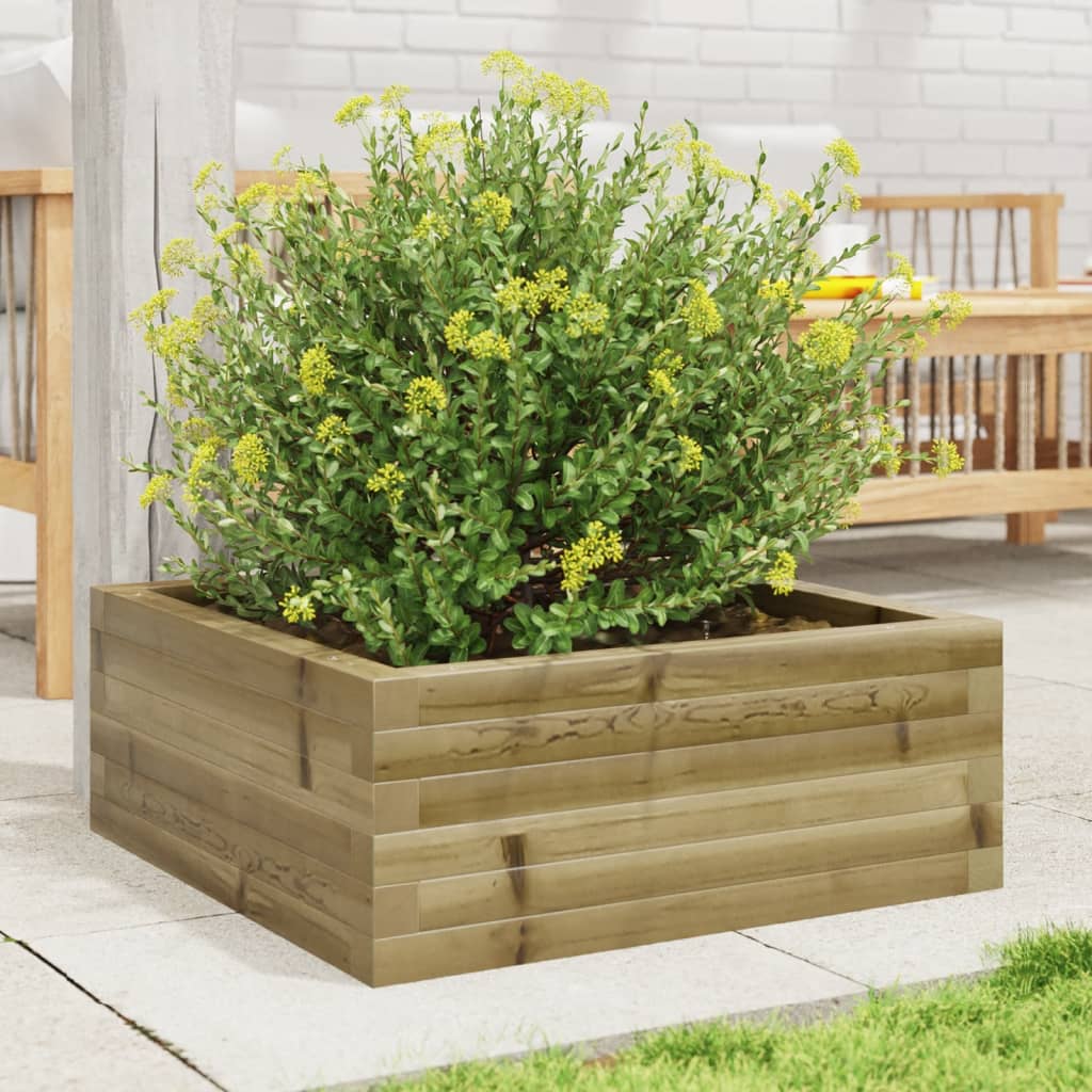 Vidaxl plantenbak 60x60x23 cm geïmpregneerd groenenhout