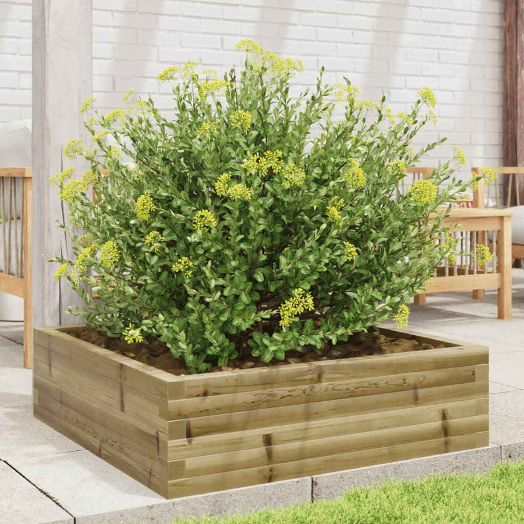 Vidaxl plantenbak 80x80x23 cm geïmpregneerd groenenhout