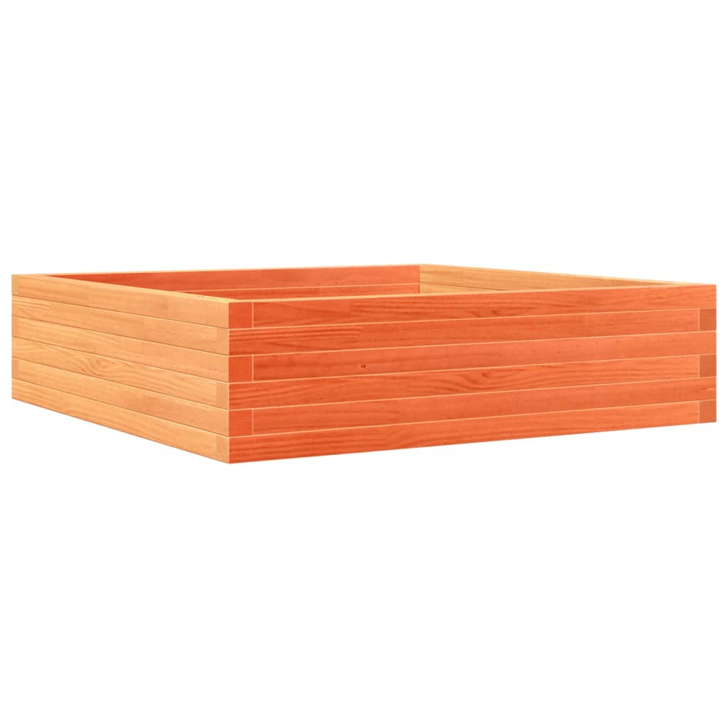 Vidaxl plantenbak 90x90x23 cm massief groenenhout wasbruin