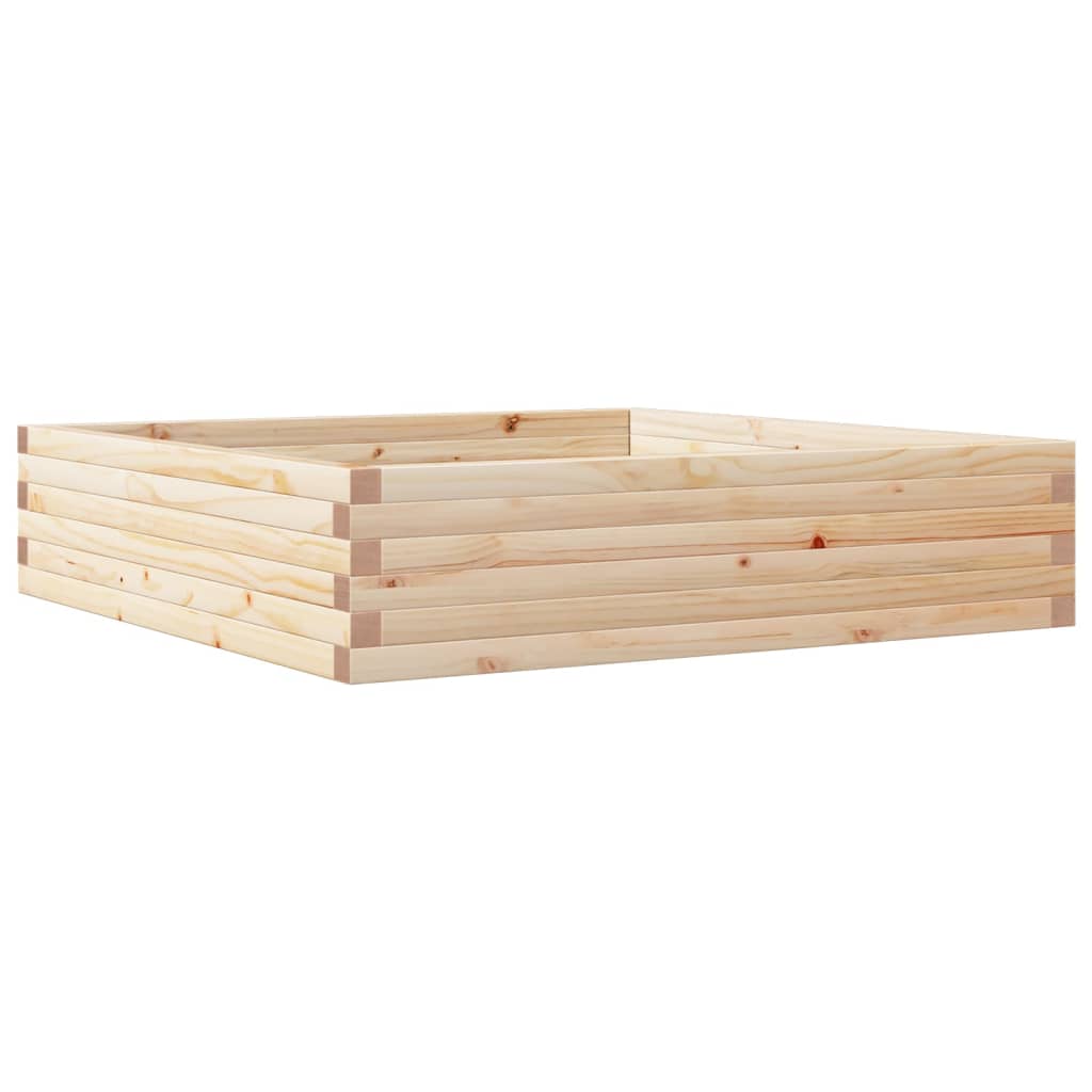 Vidaxl plantenbak 100x100x23 cm massief groenhout