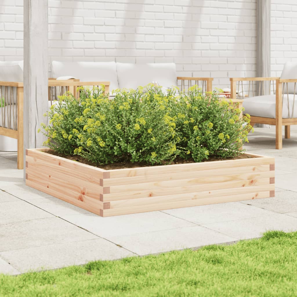VidaXL Plantenbak 110x110x23 cm massief groenhout