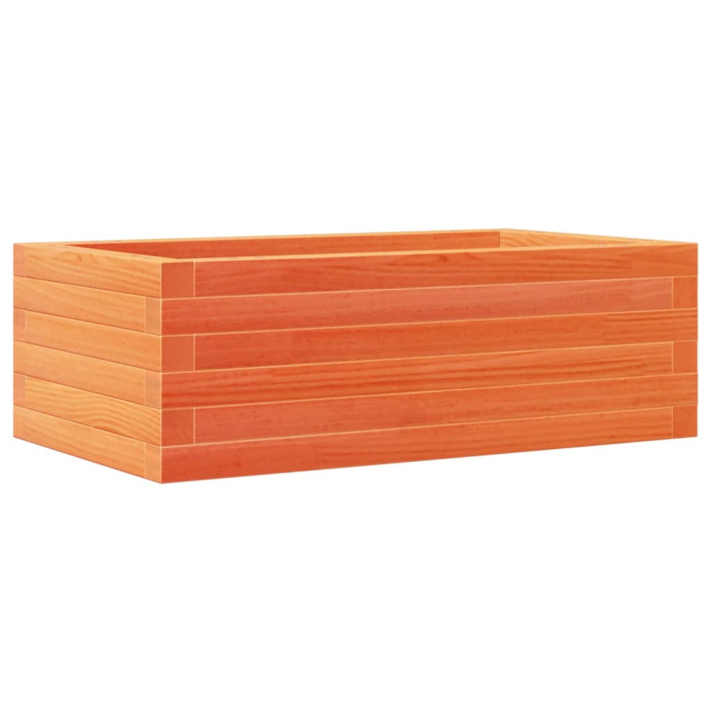 Vidaxl plantenbak 70x40x23 cm massief groenenhout wasbruin
