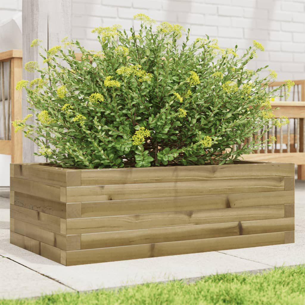 Vidaxl plantenbak 70x40x23 cm geïmpregneerd groenenhout