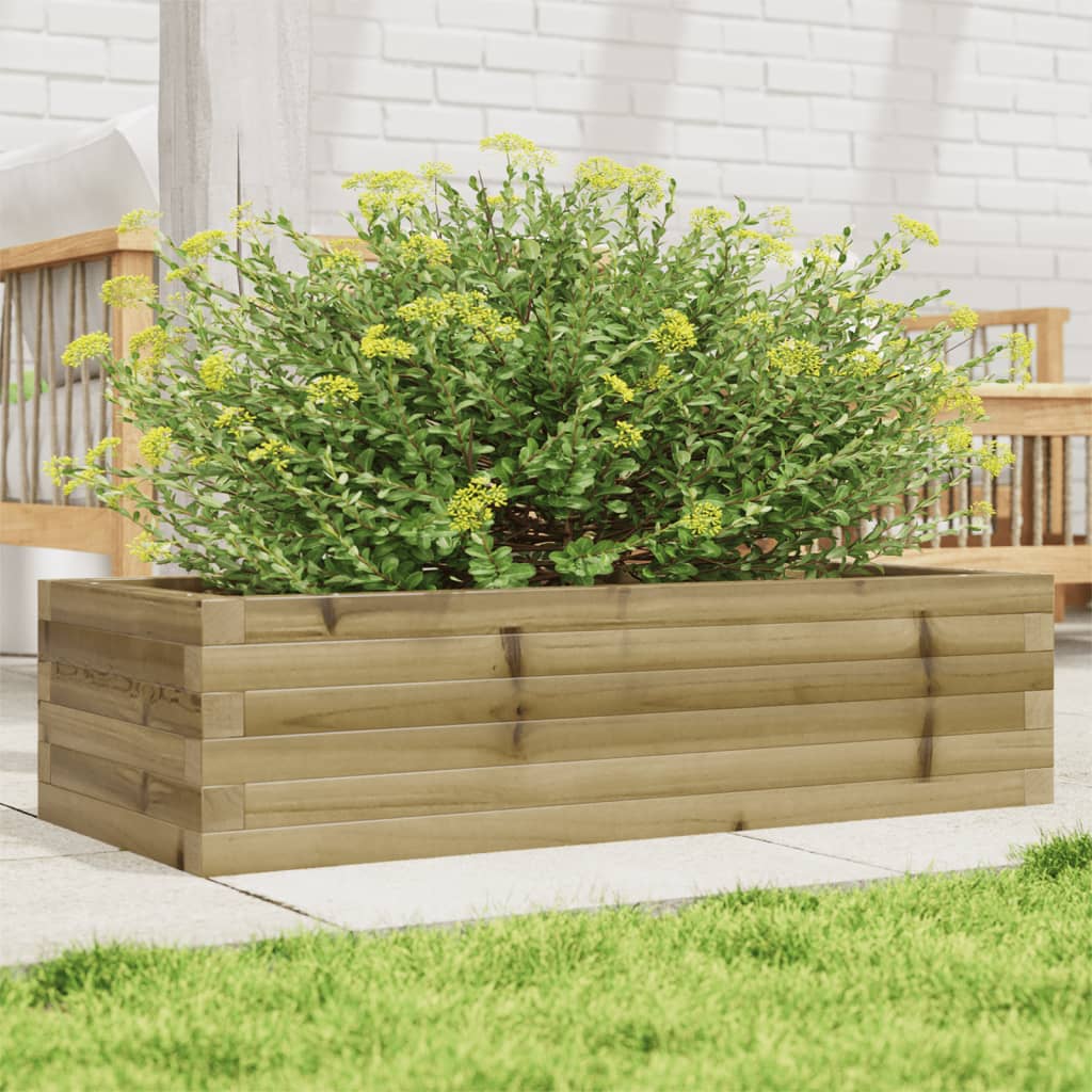 Vidaxl plantenbak 90x40x23 cm geïmpregneerd groenenhout