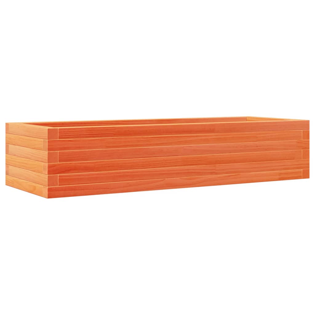 Vidaxl plantenbak 110x40x23 cm massief groenenhout wasbruin