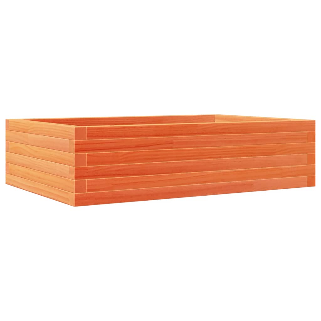Vidaxl plantenbak 90x60x23 cm massief groenenhout wasbruin