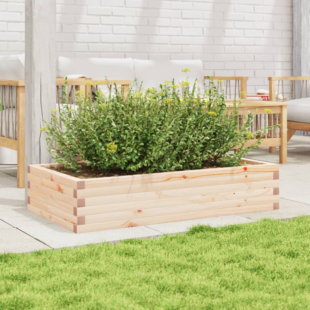 Vidaxl plantenbak 110x60x23 cm massief groenhout