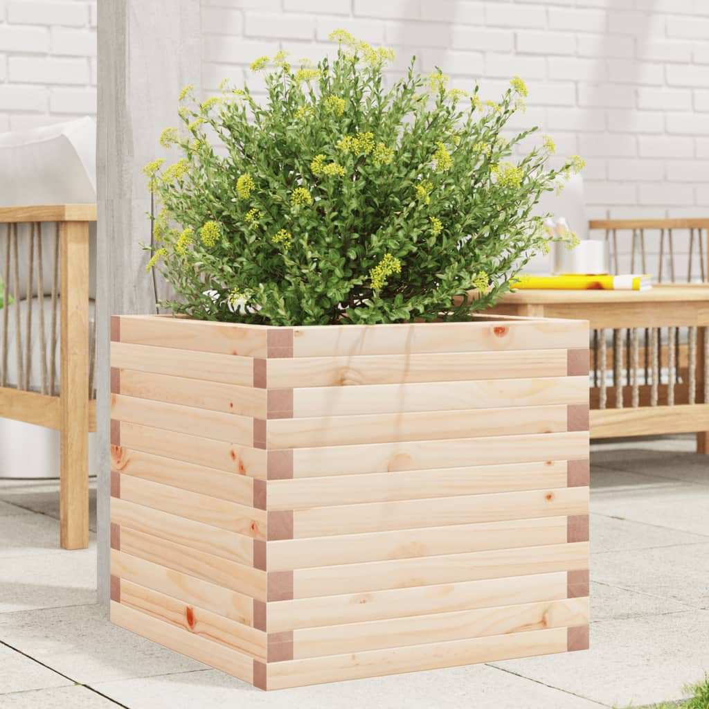 Vidaxl plantenbak 50x50x45,5 cm massief groenhout