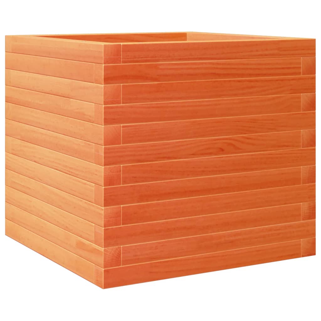 Vidaxl plantenbak 50x50x45,5 cm massief groenenhout wasbruin