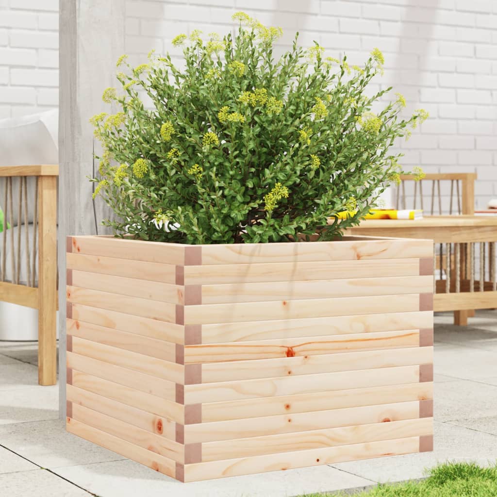 Vidaxl plantenbak 60x60x45,5 cm massief groenhout