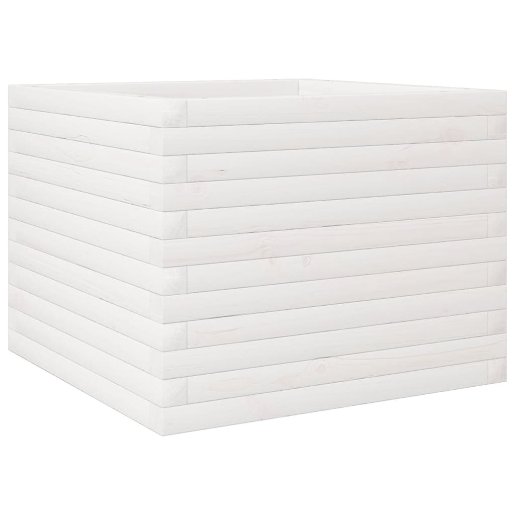 Vidaxl plantenbak 60x60x45,5 cm massief groenhout wit