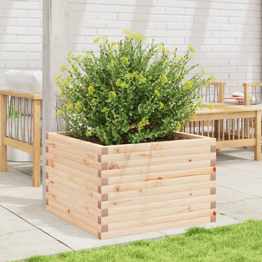 Vidaxl plantenbak 70x70x45,5 cm massief groenhout