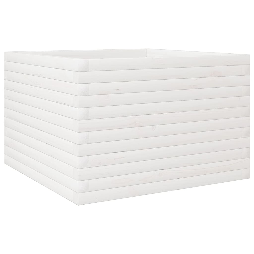 Vidaxl plantenbak 70x70x45,5 cm massief groenhout wit