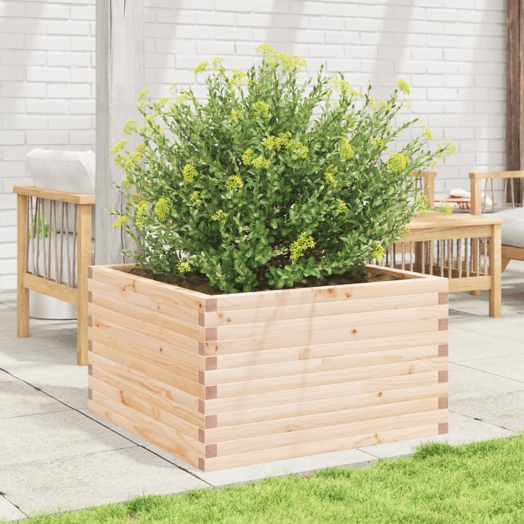 Vidaxl plantenbak 80x80x45,5 cm massief groenhout