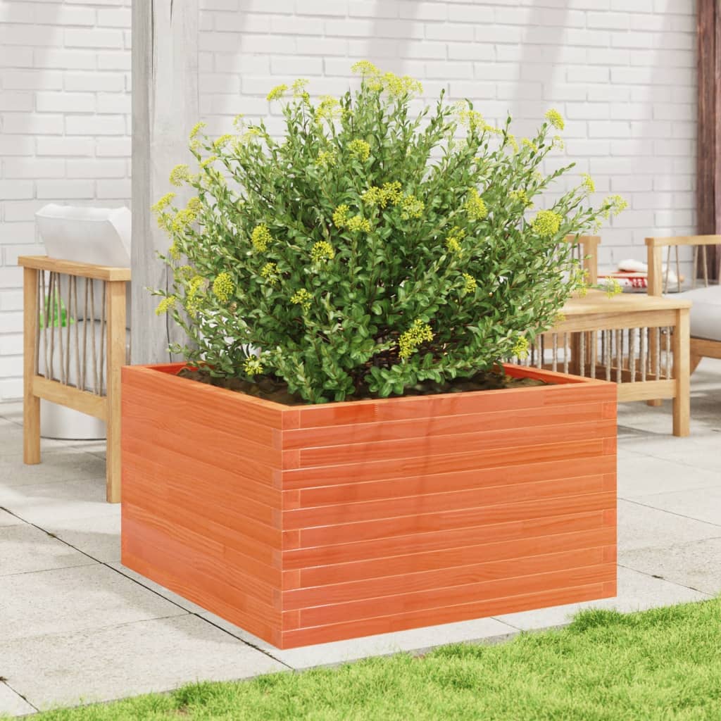 Vidaxl plantenbak 80x80x45,5 cm massief groenenhout wasbruin