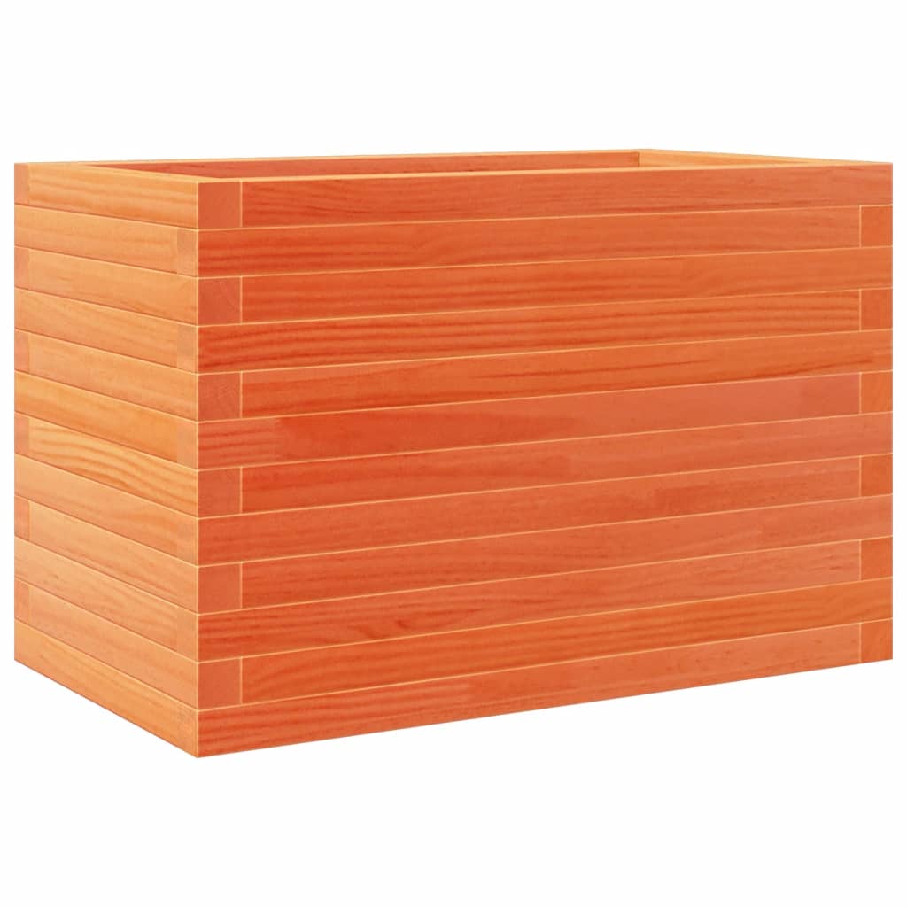 Vidaxl plantenbak 70x40x45,5 cm massief groenenhout wasbruin