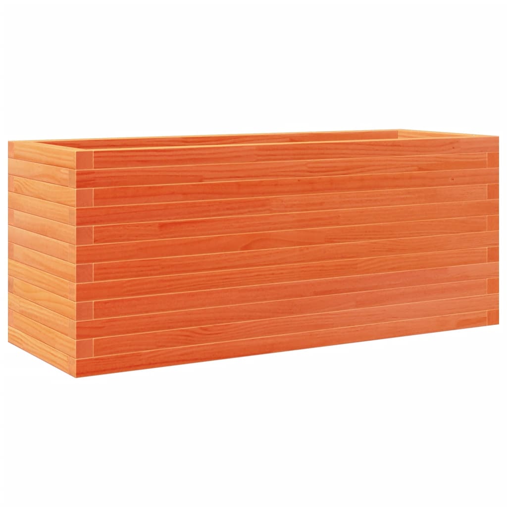 Vidaxl plantenbak 110x40x45,5 cm massief groenenhout wasbruin