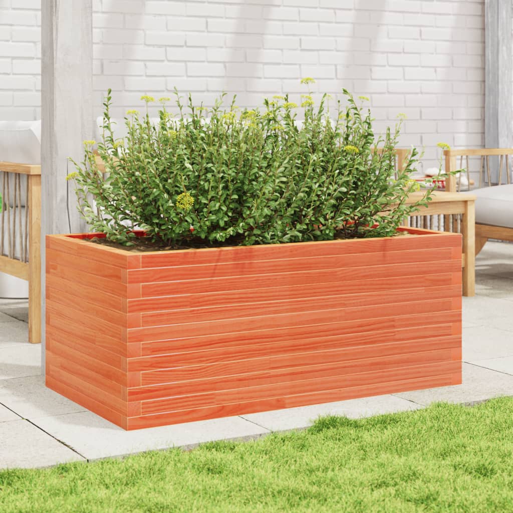 VidaXL Plantenbak 110x60x45,5 cm massief groenhout wasbruin