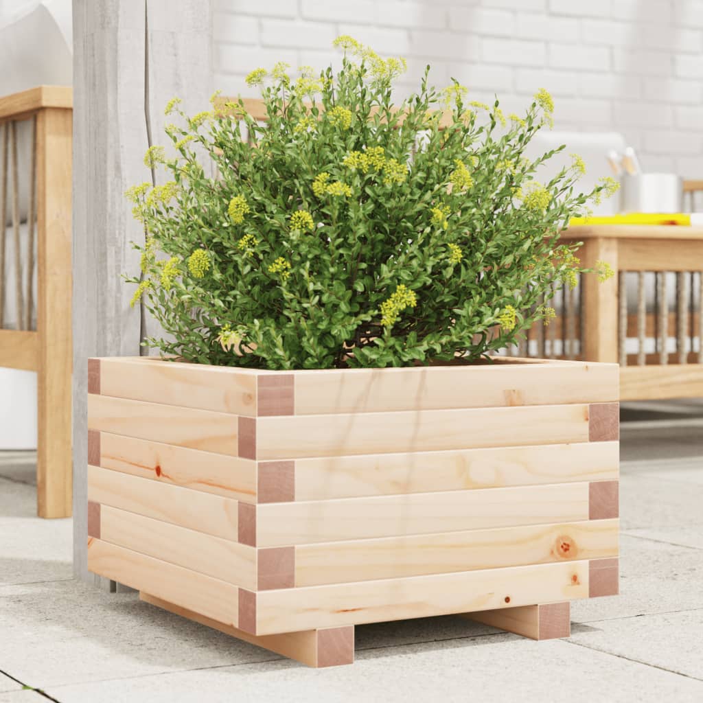 Vidaxl plantenbak 40x40x26,5 cm massief groenhout