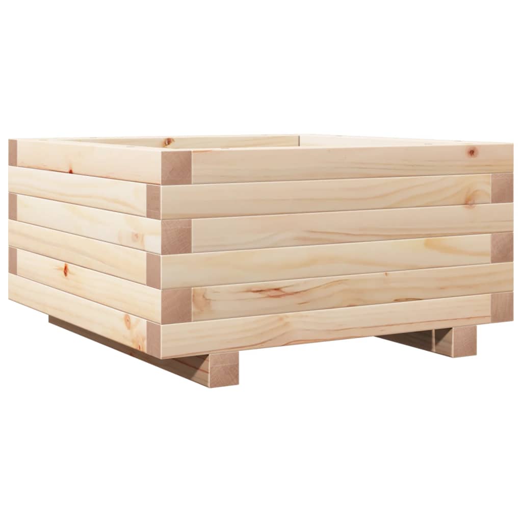Vidaxl plantenbak 50x50x26,5 cm massief groenhout