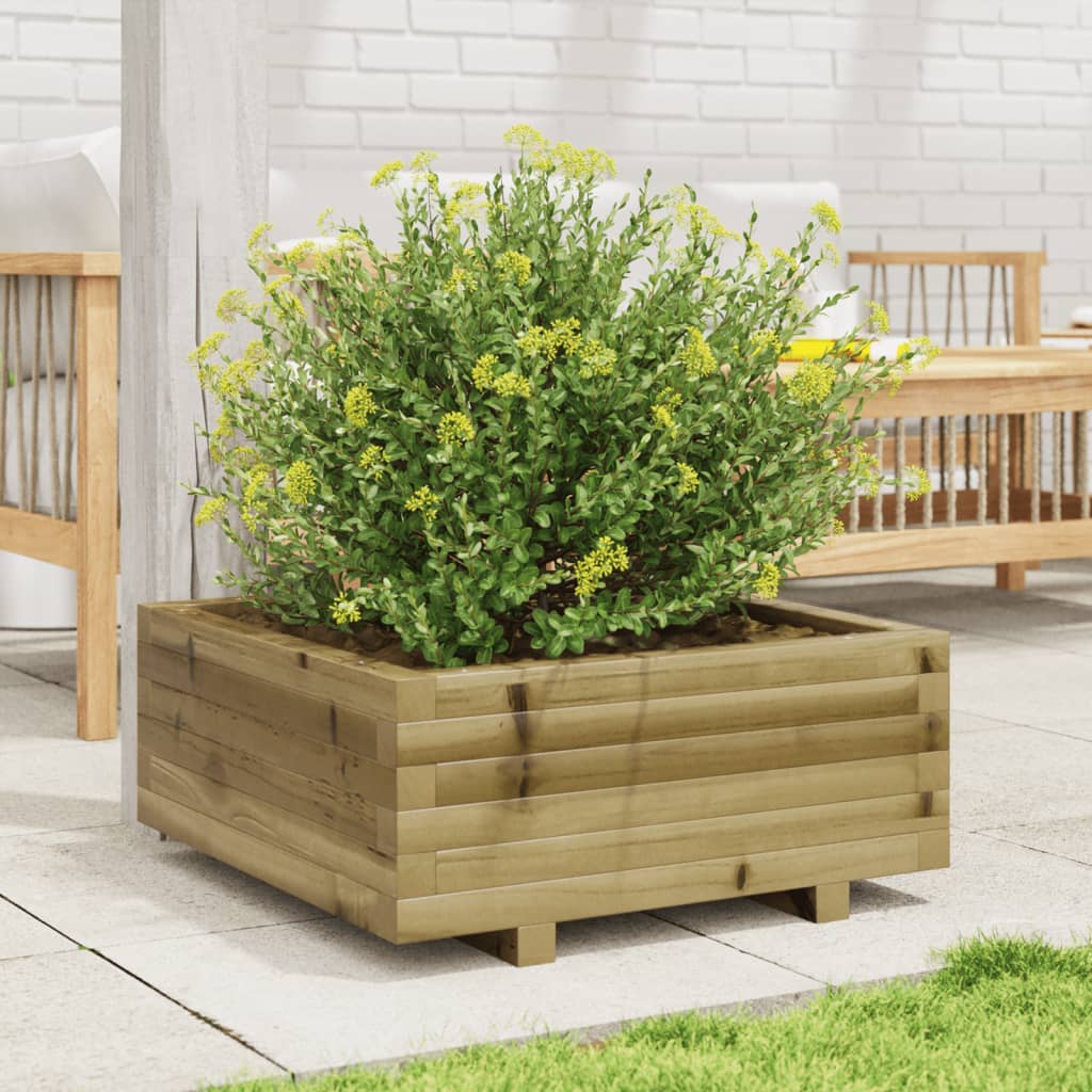 Vidaxl plantenbak 60x60x26,5 cm geïmpregneerd groenenhout