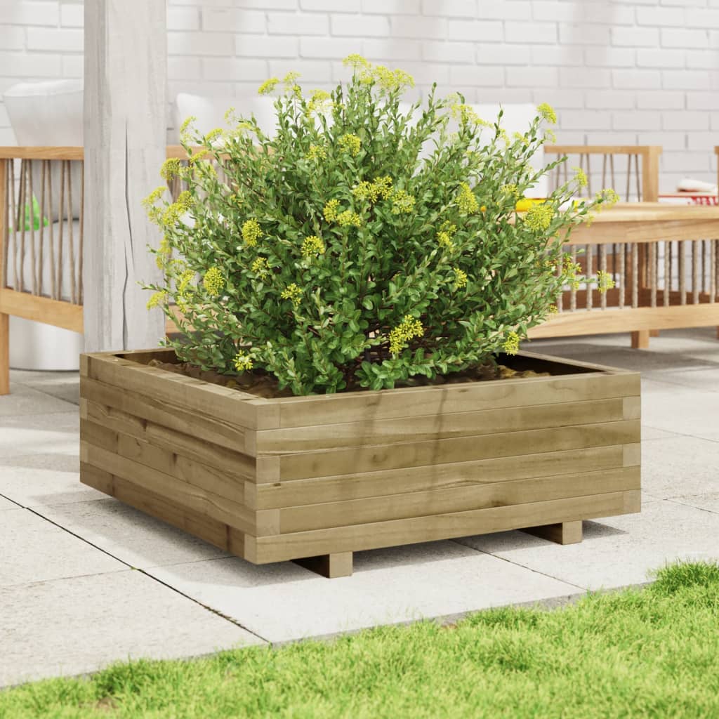 Vidaxl plantenbak 70x70x26,5 cm geïmpregneerd groenenhout
