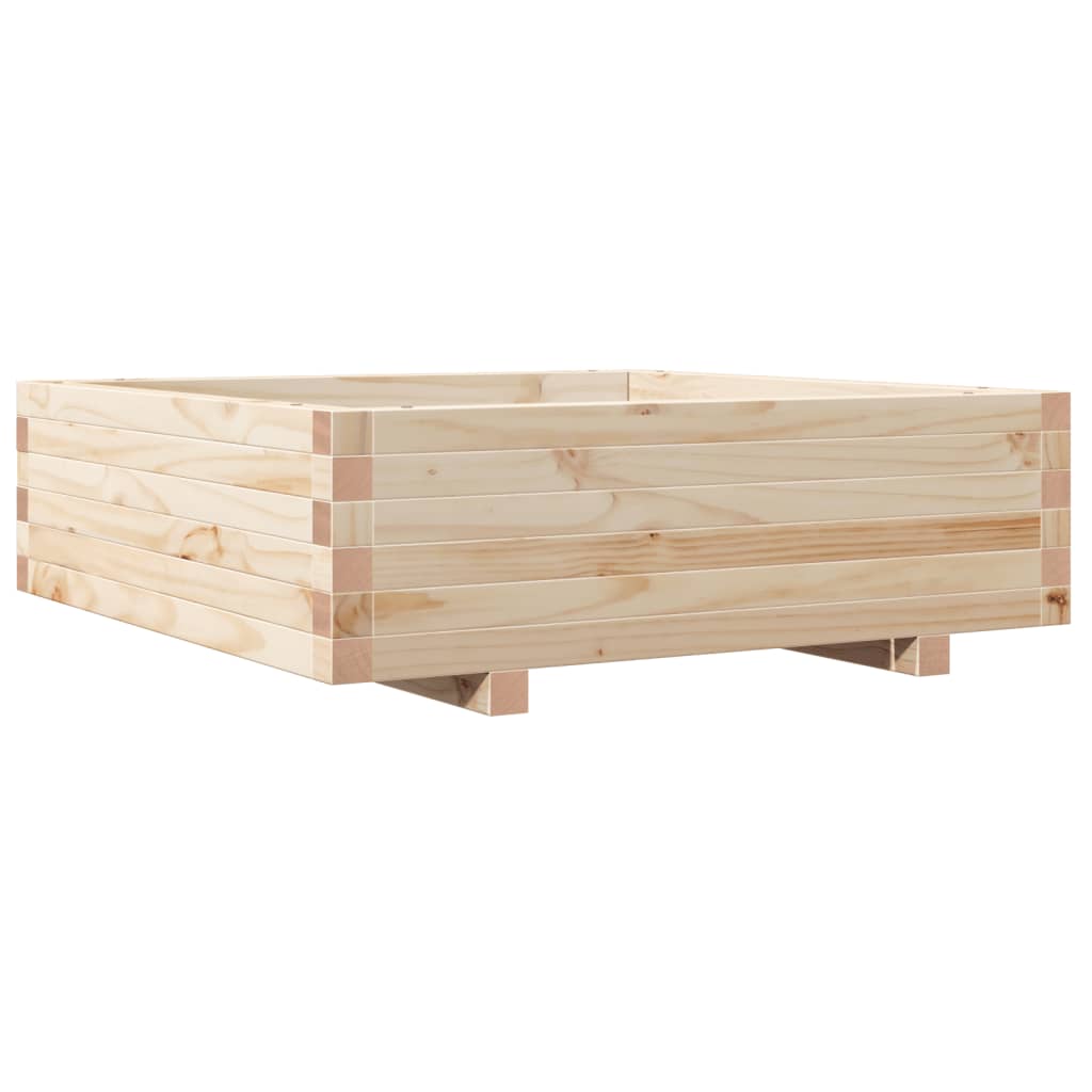 Vidaxl plantenbak 80x80x26,5 cm massief groenhout