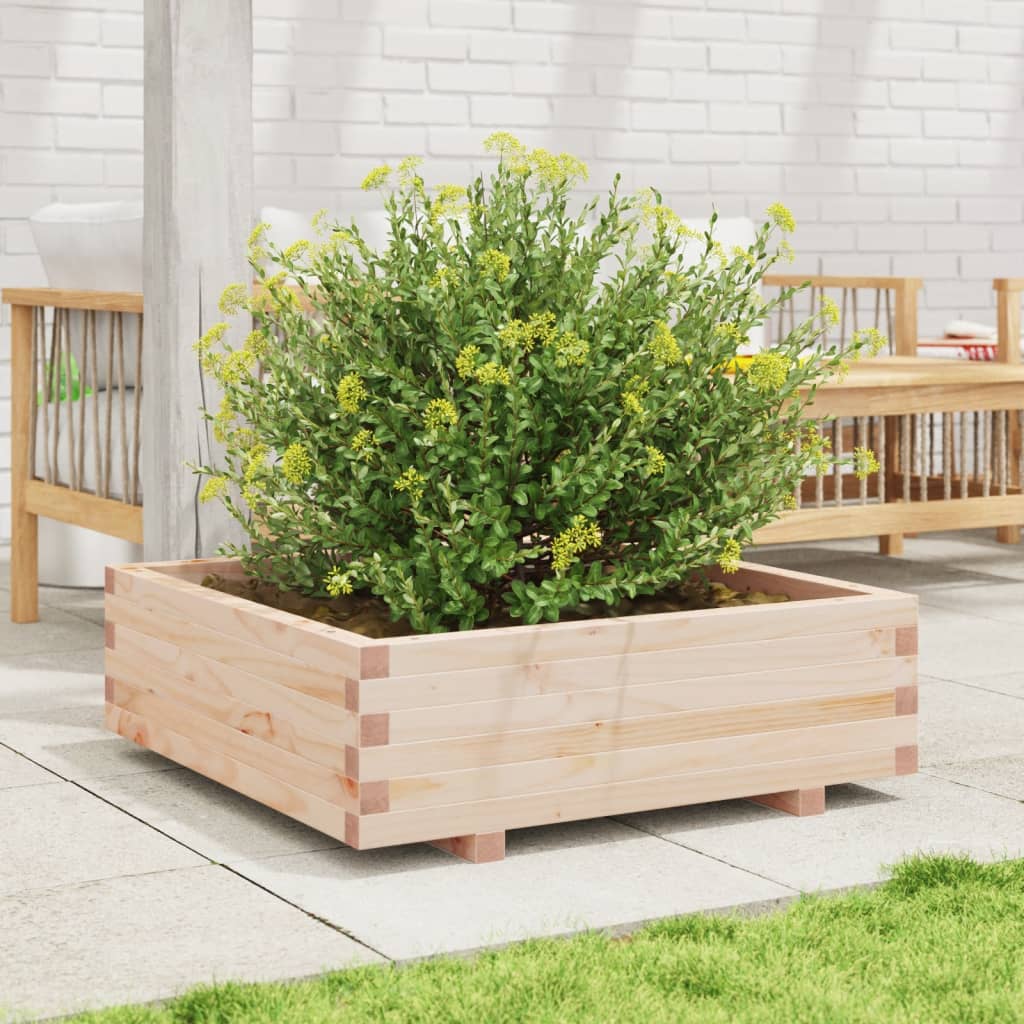 Vidaxl plantenbak 80x80x26,5 cm massief groenhout