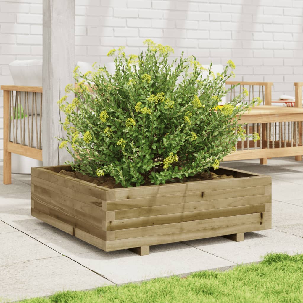 Vidaxl plantenbak 80x80x26,5 cm geïmpregneerd groenenhout