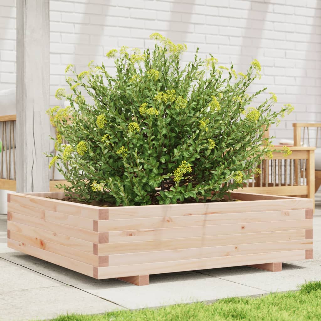Vidaxl plantenbak 90x90x26,5 cm massief groenhout