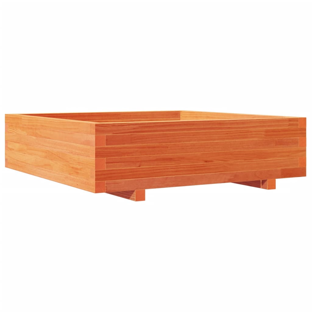 Vidaxl plantenbak 90x90x26,5 cm massief groenenhout wasbruin