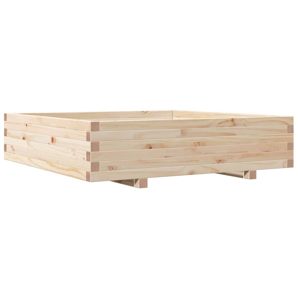 Vidaxl plantenbak 100x100x26,5 cm massief groenhout