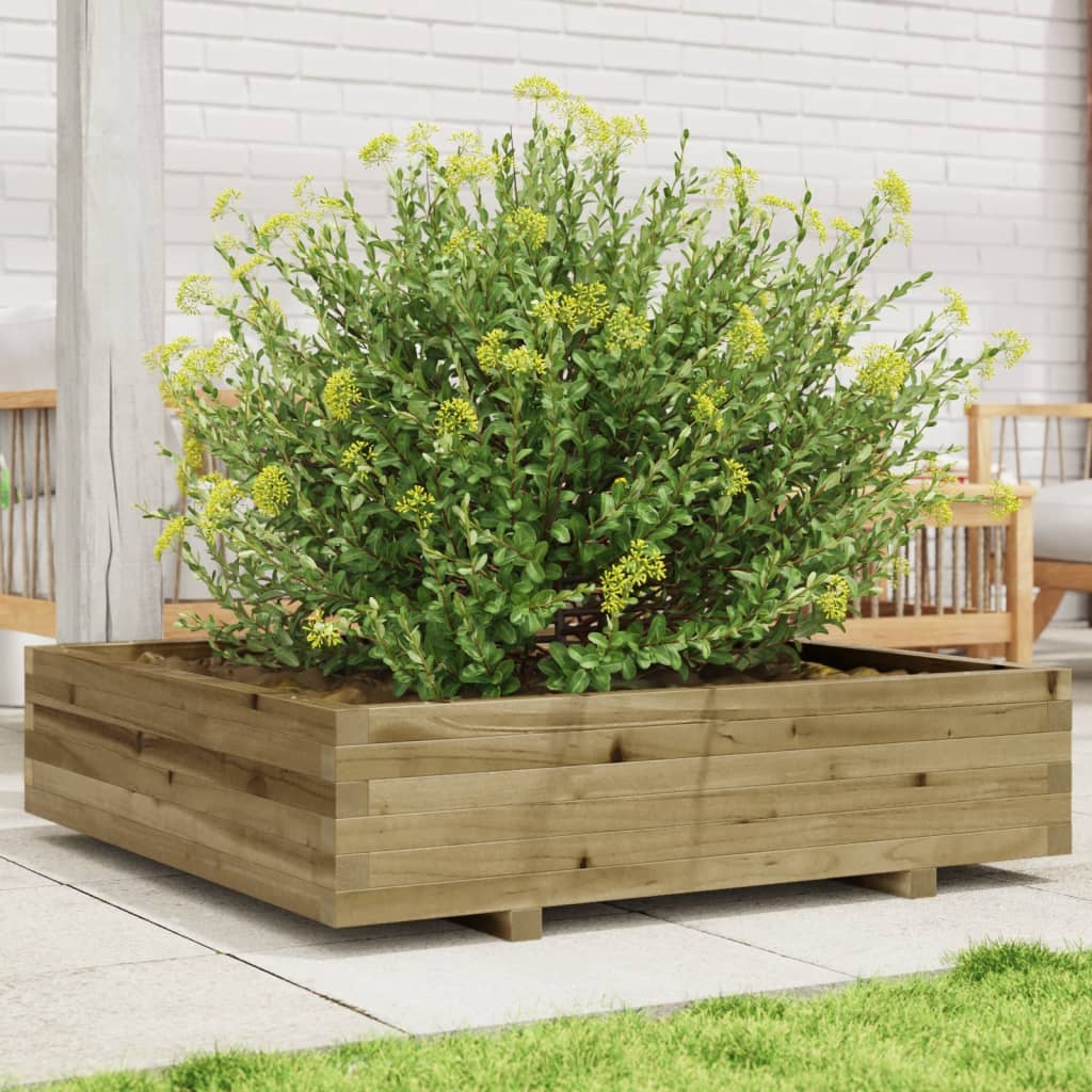 Vidaxl plantenbak 100x100x26,5 cm geïmpregneerd groenenhout
