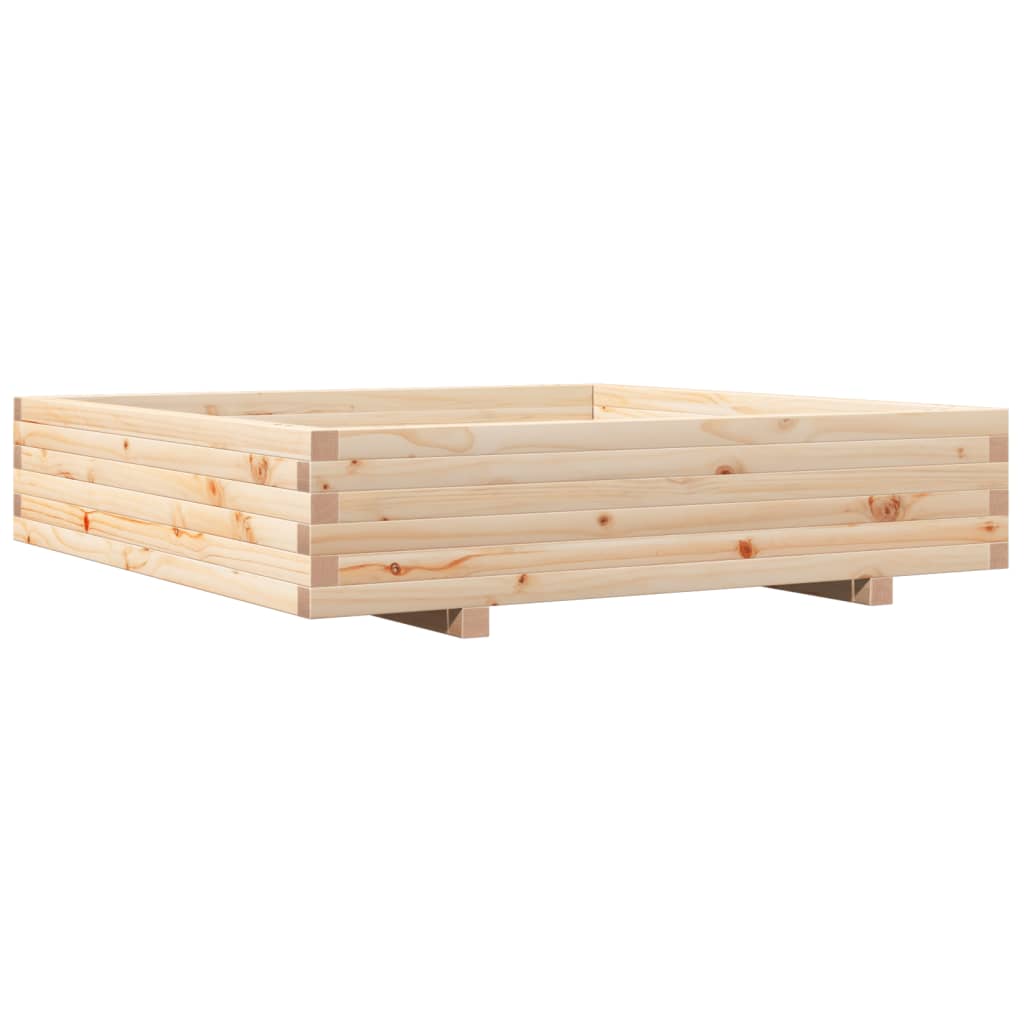 Vidaxl plantenbak 110x110x26,5 cm massief groenhout