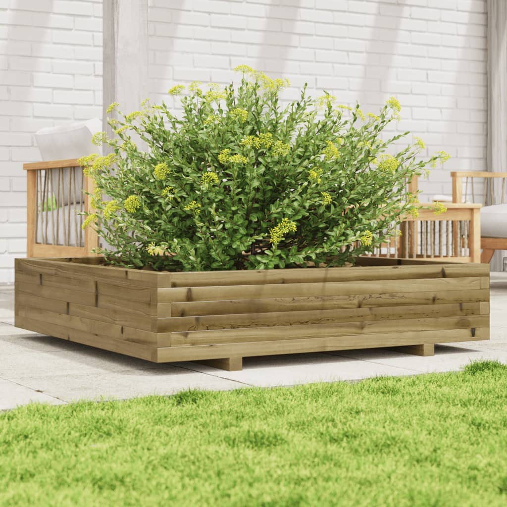 Vidaxl plantenbak 110x110x26,5 cm geïmpregneerd groenenhout