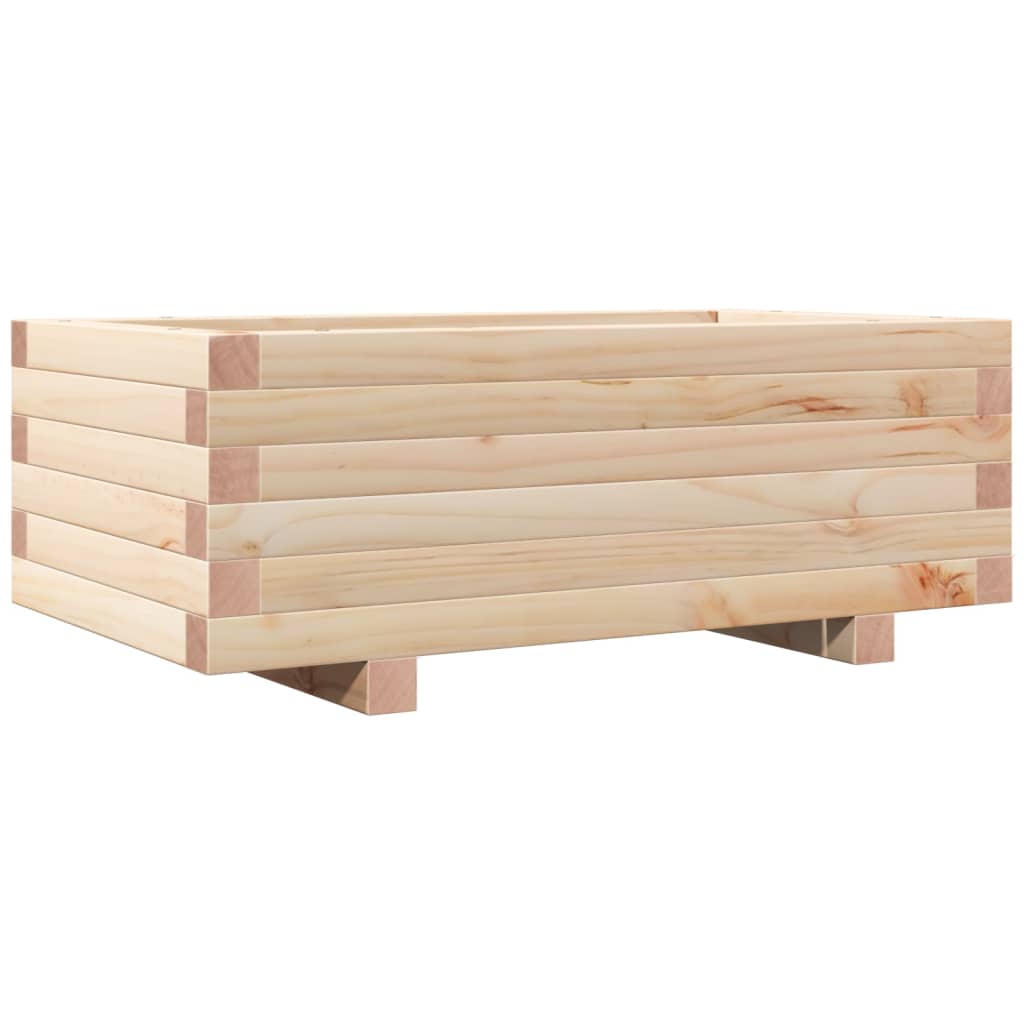 Vidaxl plantenbak 70x40x26,5 cm massief groenhout