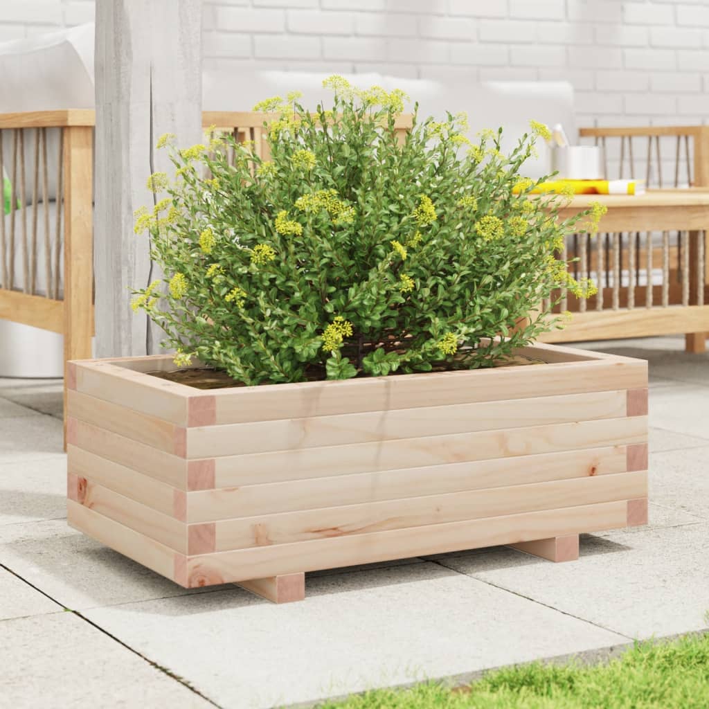 Vidaxl plantenbak 70x40x26,5 cm massief groenhout
