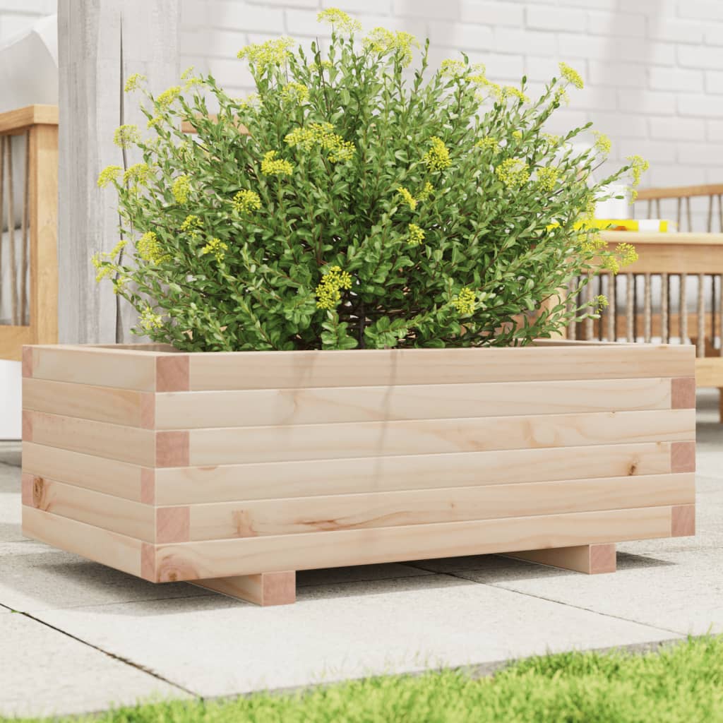 Vidaxl plantenbak 70x40x26,5 cm massief groenhout