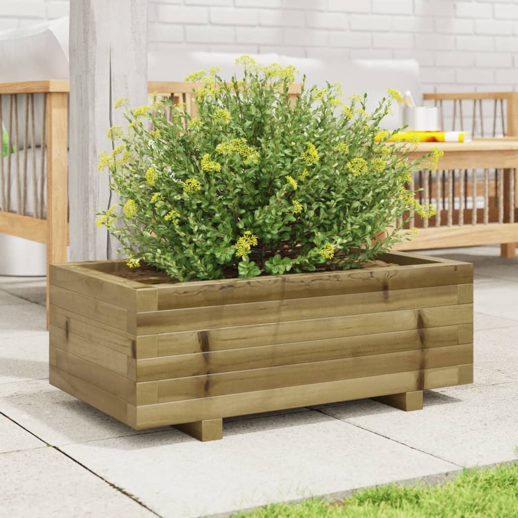 Vidaxl plantenbak 70x40x26,5 cm geïmpregneerd groenenhout