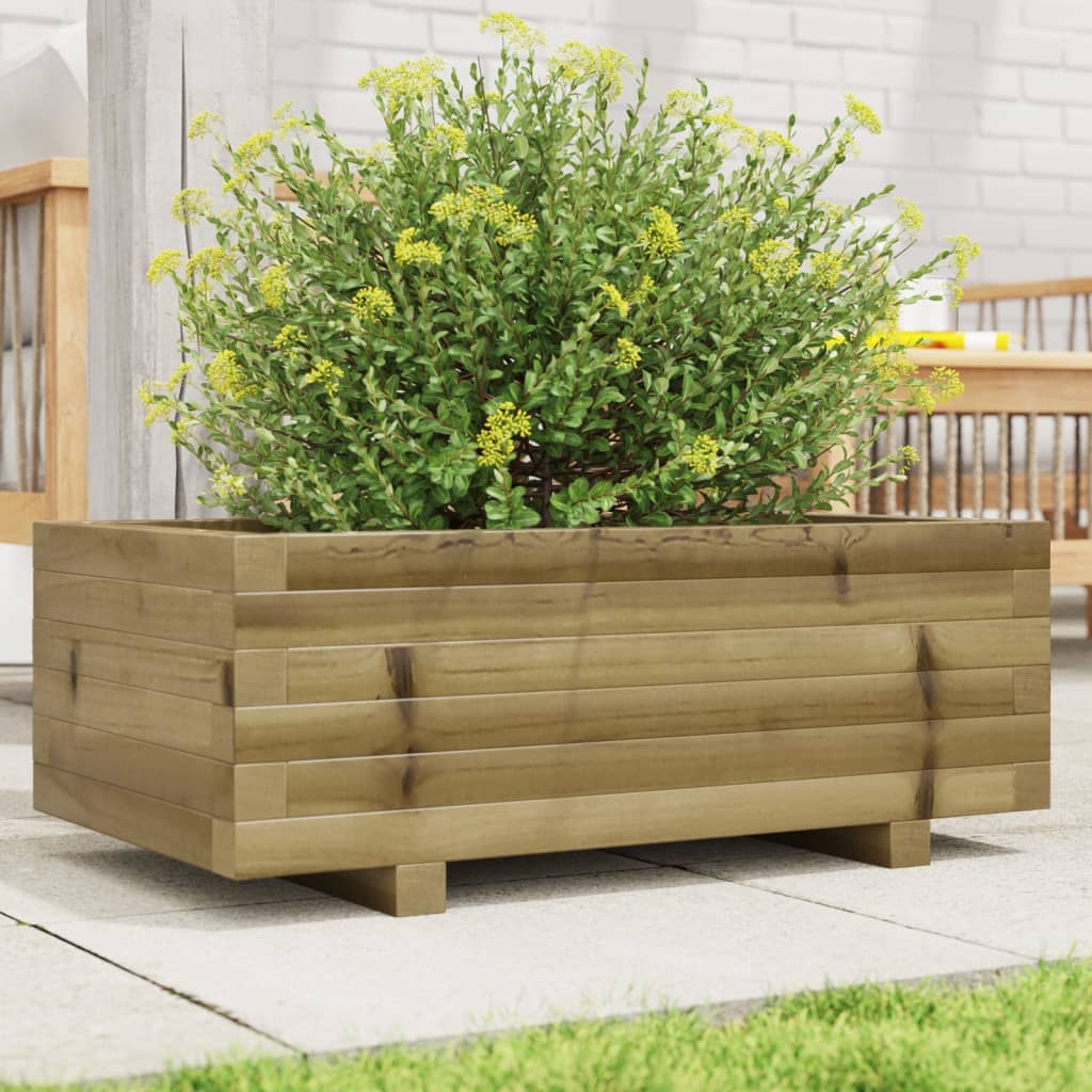 Vidaxl plantenbak 70x40x26,5 cm geïmpregneerd groenenhout