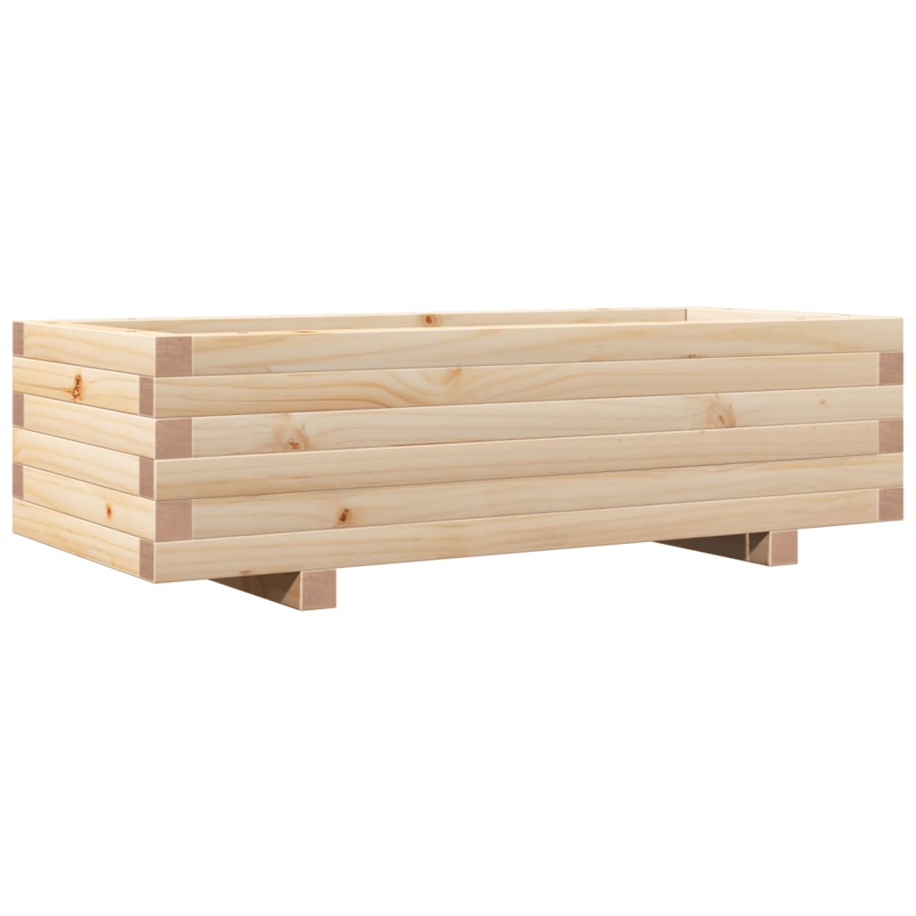 Vidaxl plantenbak 90x40x26,5 cm massief groenhout
