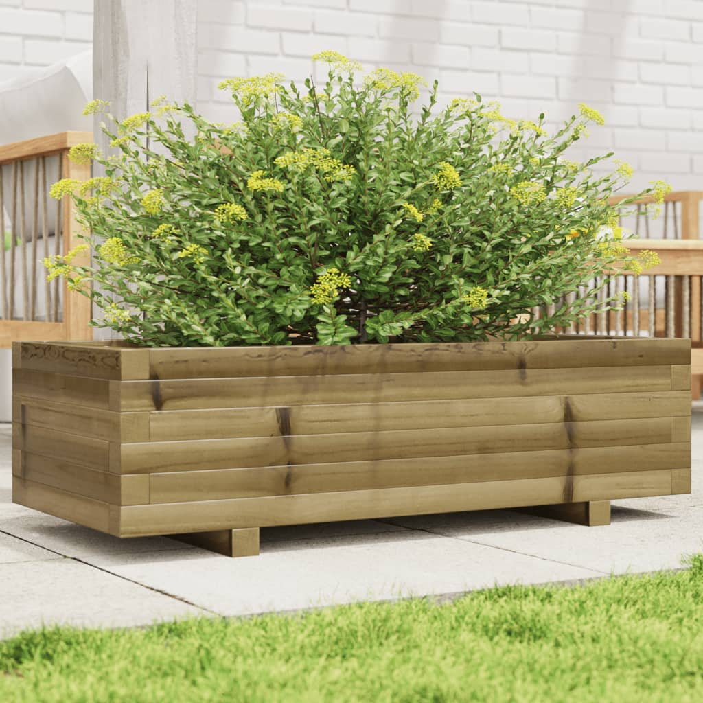 Vidaxl plantenbak 90x40x26,5 cm geïmpregneerd groenenhout
