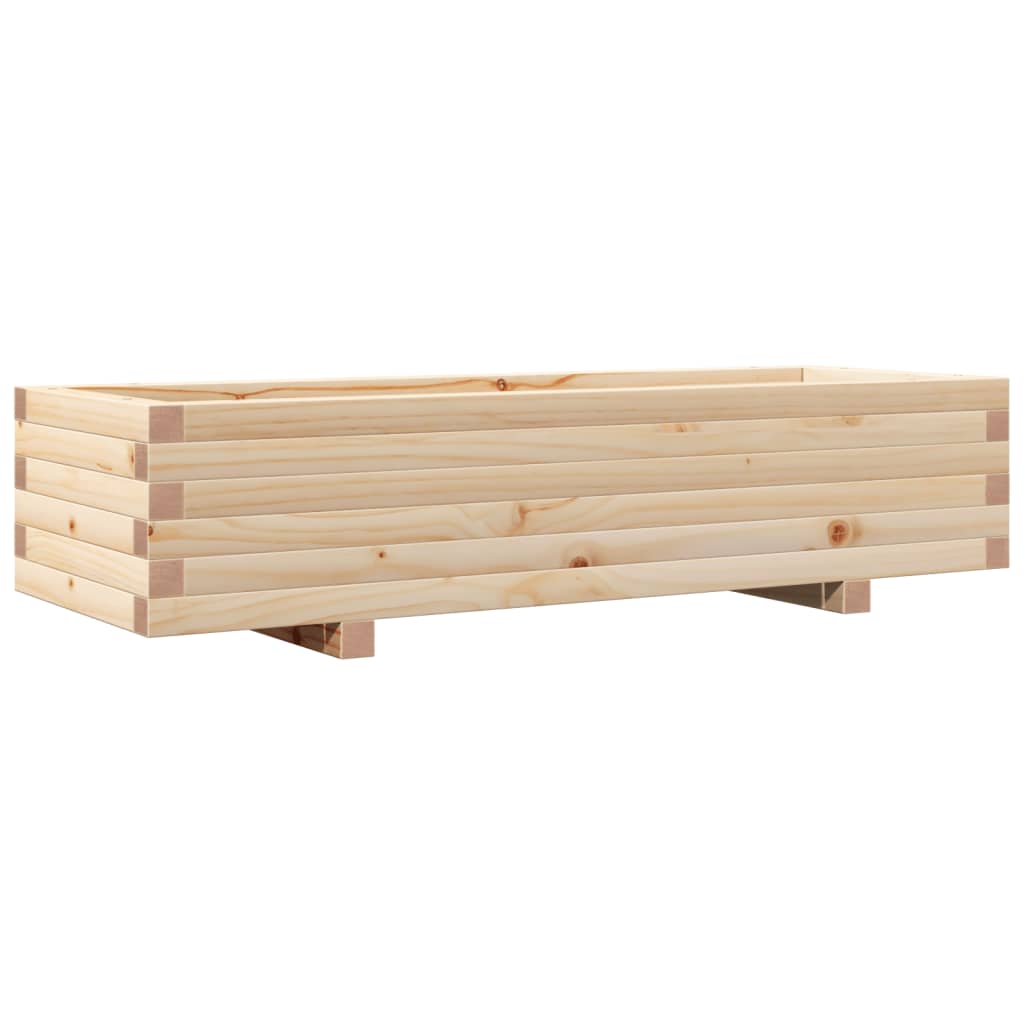 Vidaxl plantenbak 110x40x26,5 cm massief groenhout