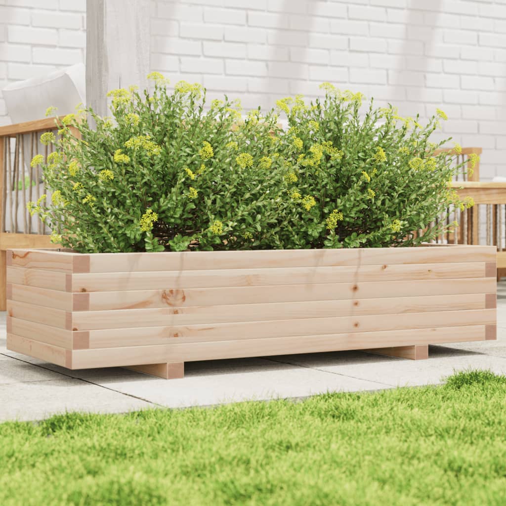 Vidaxl plantenbak 110x40x26,5 cm massief groenhout