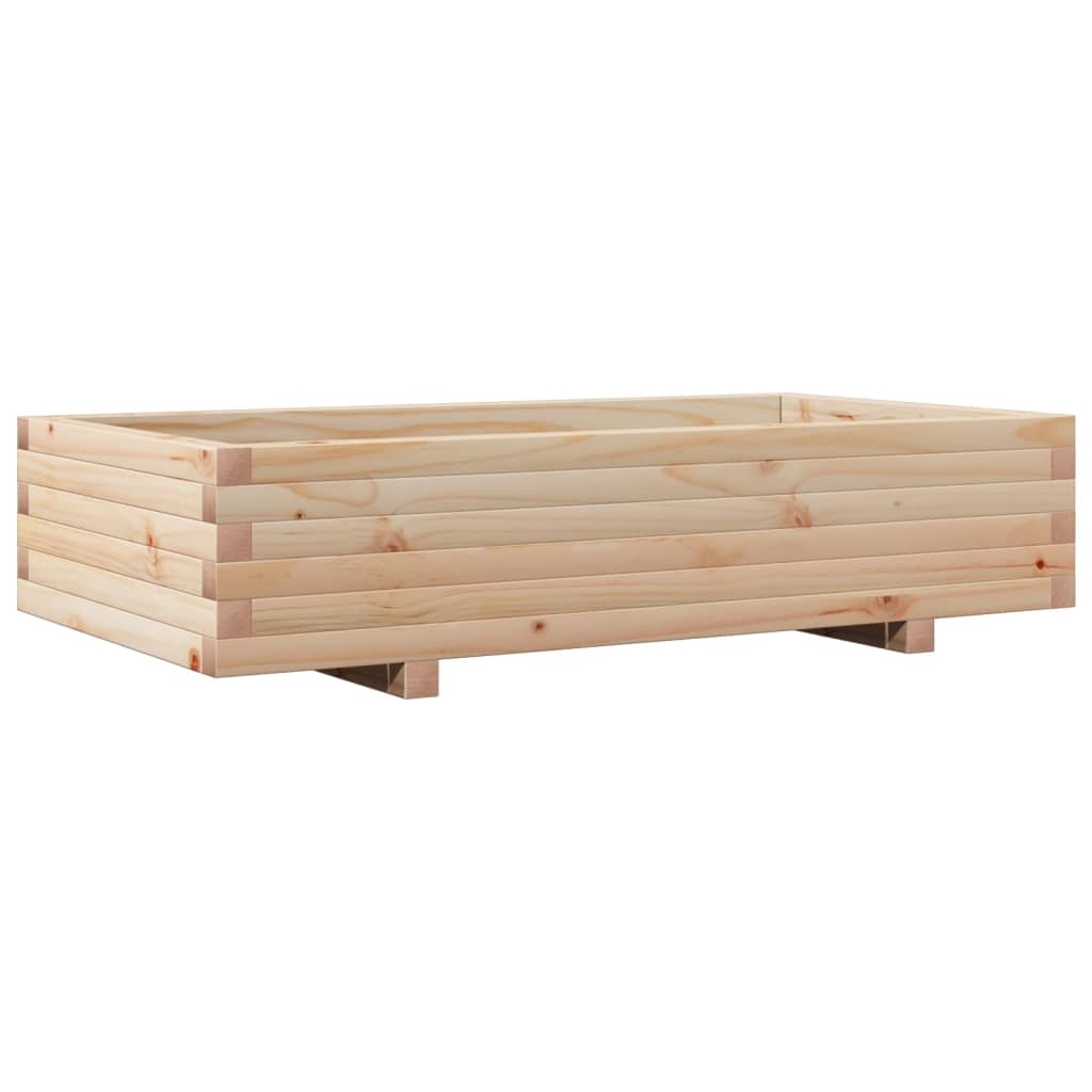 Vidaxl plantenbak 110x60x26,5 cm massief groenhout