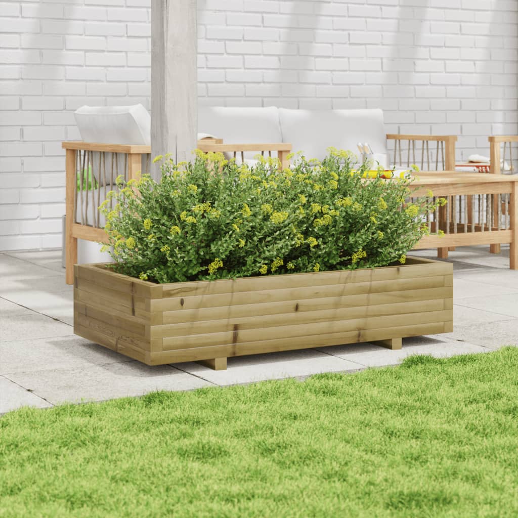 Vidaxl plantenbak 110x60x26,5 cm geïmpregneerd groenenhout