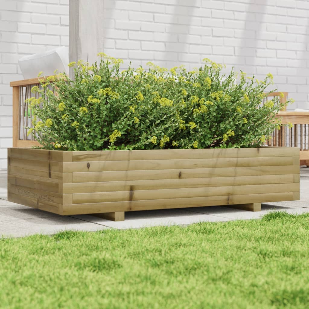 Vidaxl plantenbak 110x60x26,5 cm geïmpregneerd groenenhout
