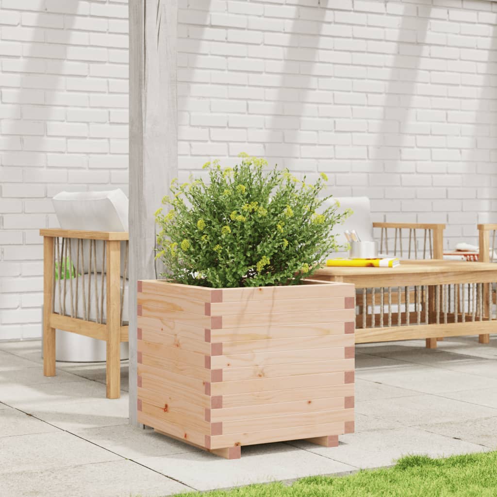 Vidaxl plantenbak 50x50x49,5 cm massief groenhout